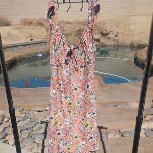 Floral Pink Sleeveless Dress